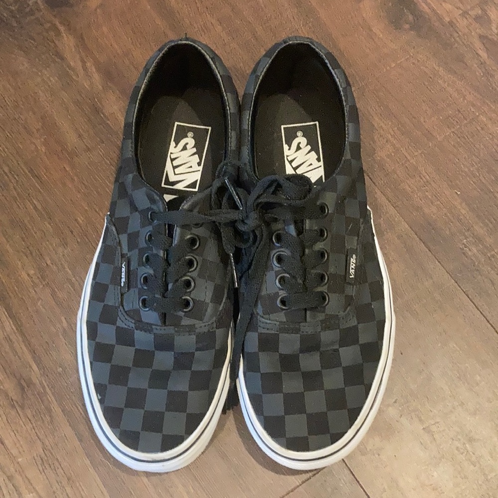Black Checkered Vans Shoes